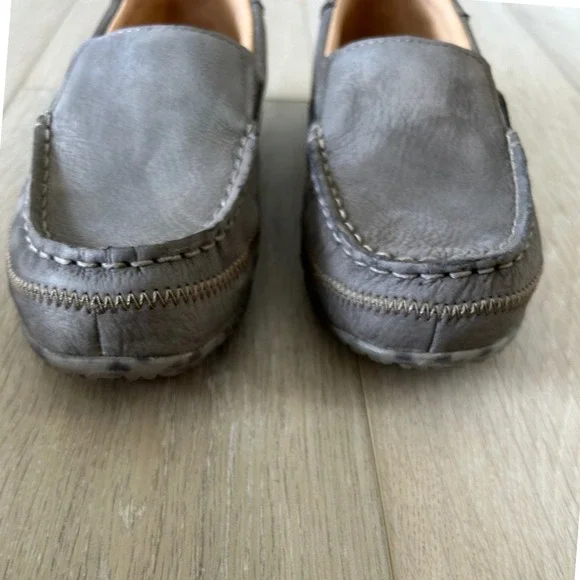 LL Bean Women Grey Tumbled Leather B-Bound Moccasin Loafers 525423 Size 7 Medium - Picture 8 of 12